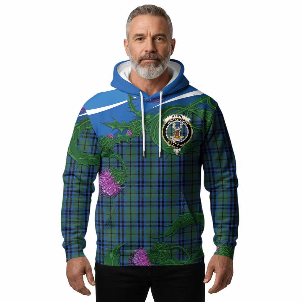 Keith Tartan Family Crest Hoodie Thistle in Minimalism