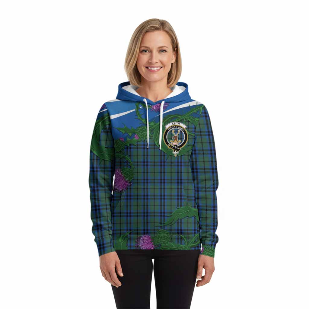 Keith Tartan Family Crest Hoodie Thistle in Minimalism