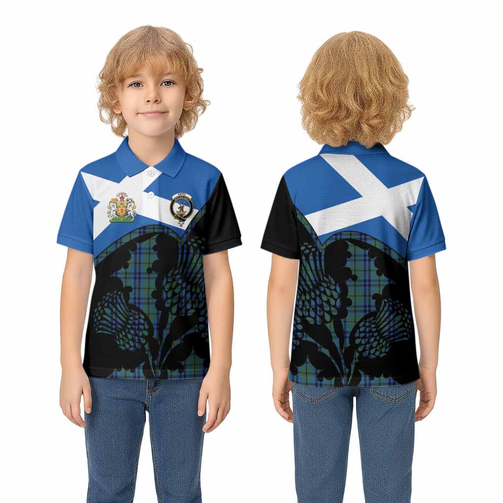 Keith Tartan Family Crest Kid Polo Shirt Scotland Thistle Floral Flag Style