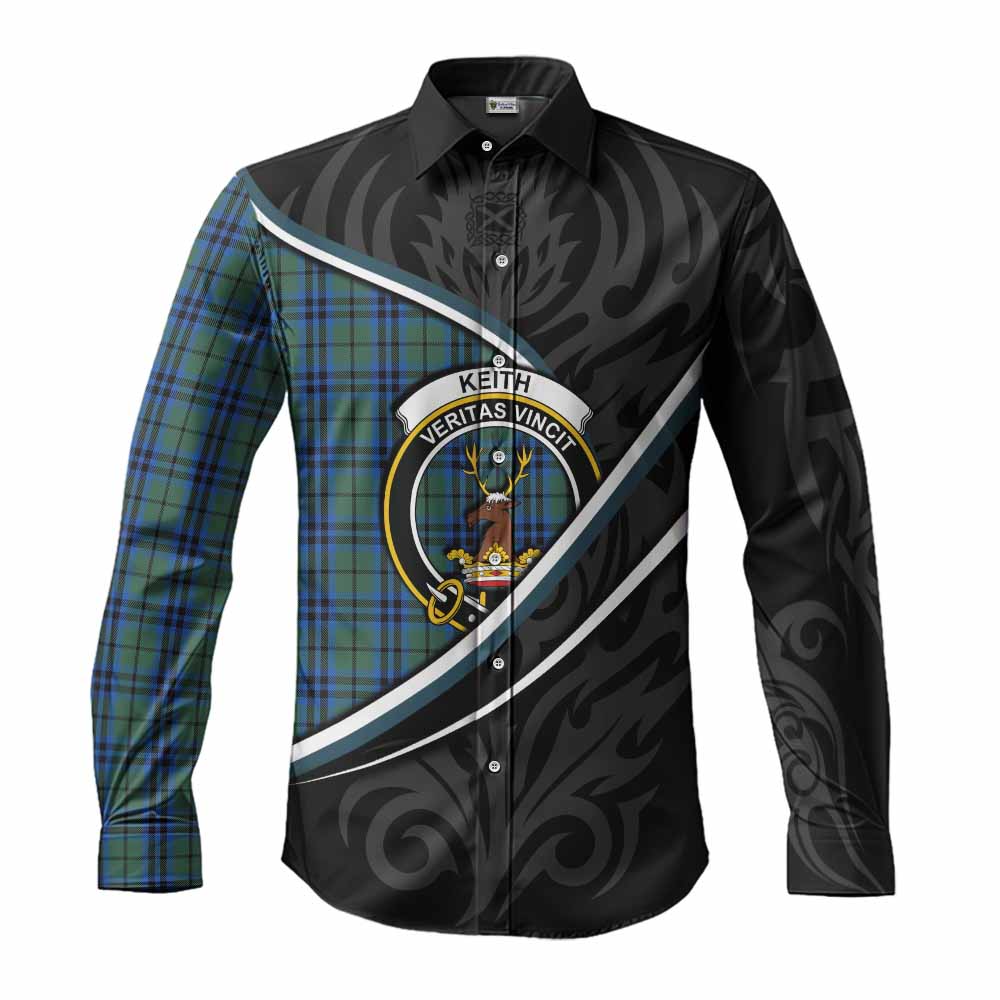 Keith Tartan Family Crest Long Sleeve Button Shirts Celtic Scottish Thistle Floral - Tartan Vibes Clothing