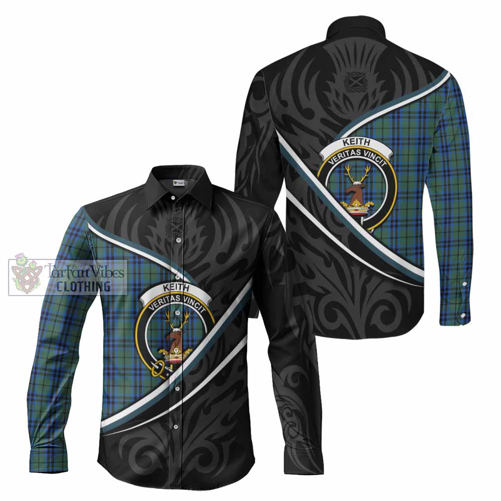 Keith Tartan Family Crest Long Sleeve Button Shirts Celtic Scottish Thistle Floral - Tartan Vibes Clothing