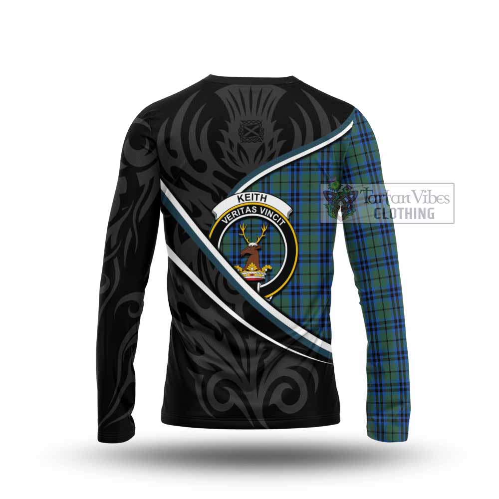 Keith Tartan Family Crest Long Sleeve T-Shirt Celtic Scottish Thistle Floral - Tartan Vibes Clothing