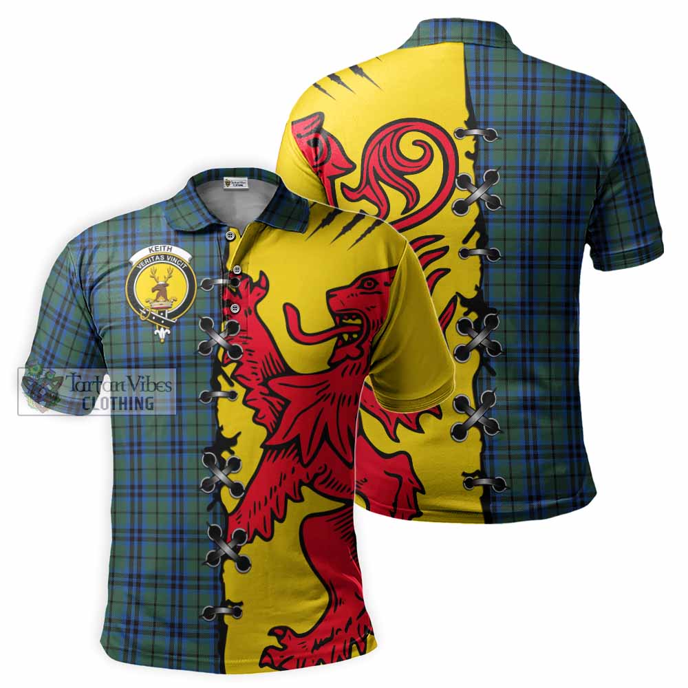 Keith Tartan Family Crest Polo Shirt Lion Rampant Honor - Tartan Vibes Clothing