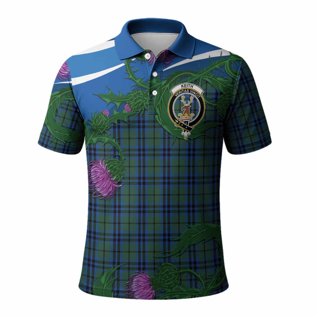 Keith Tartan Family Crest Polo Shirt Thistle in Minimalism
