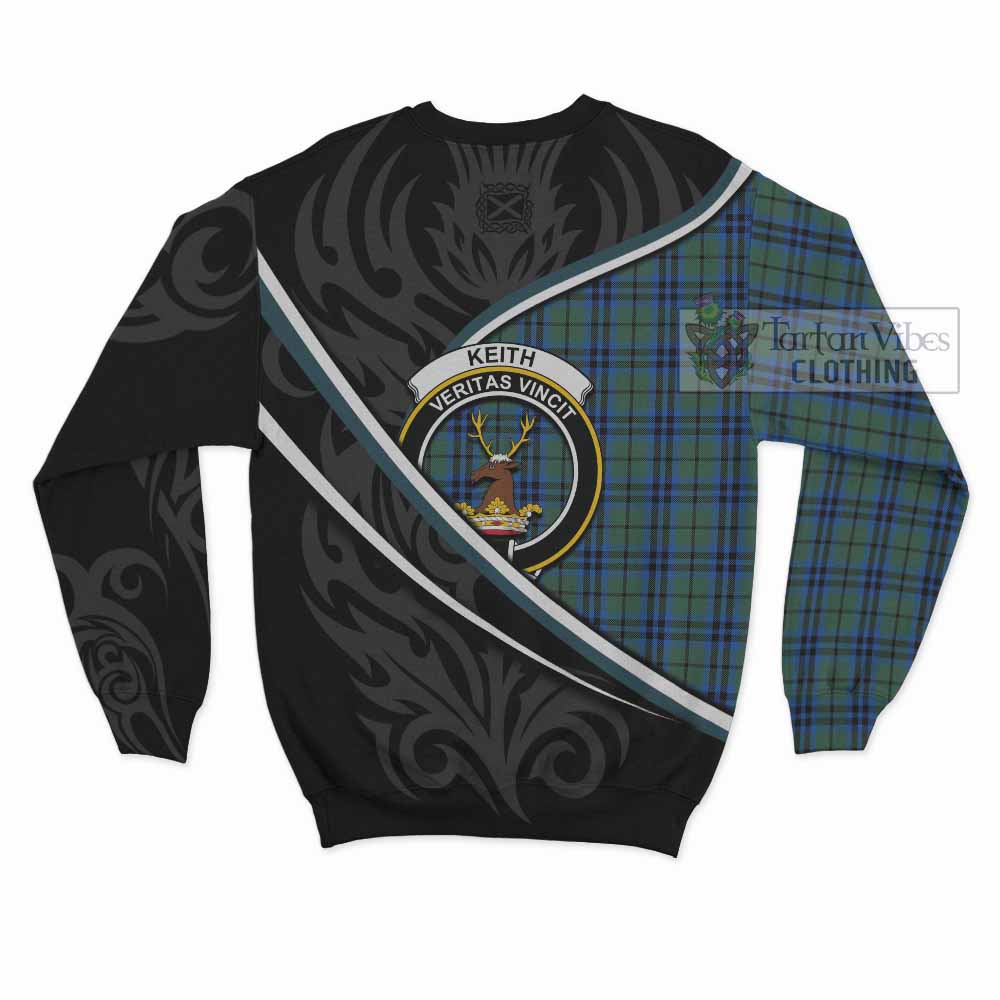 Keith Tartan Family Crest Sweatshirt Celtic Scottish Thistle Floral - Tartan Vibes Clothing