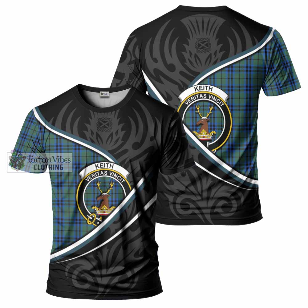 Keith Tartan Family Crest T-shirt Celtic Scottish Thistle Floral - Tartan Vibes Clothing