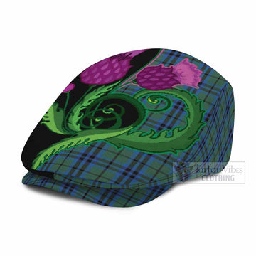 Keith Tartan Flat Cap, Jeff Cap Traditional Scottish Thistle