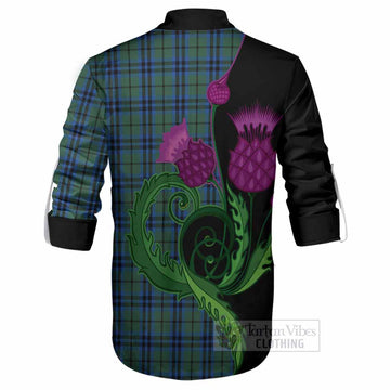 Keith Tartan Ghillie Shirt Traditional Scottish Thistle