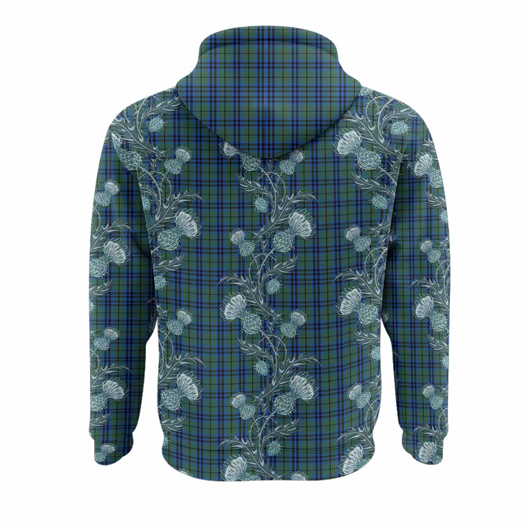 Keith Tartan Hoodie Seamless Scottish Thistle Flowers