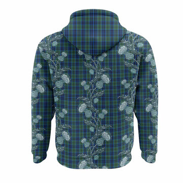 Keith Tartan Hoodie Seamless Scottish Thistle Flowers