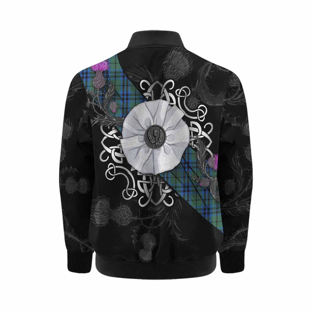 Keith Tartan Kid Bomber Jacket Jacobite White Rose Kid - Tartan Vibes Clothing