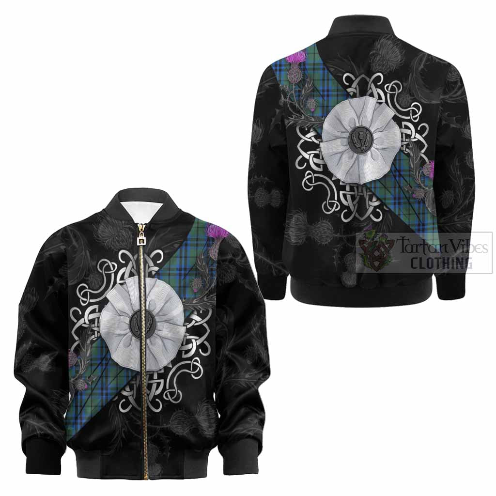 Keith Tartan Kid Bomber Jacket Jacobite White Rose - Tartan Vibes Clothing