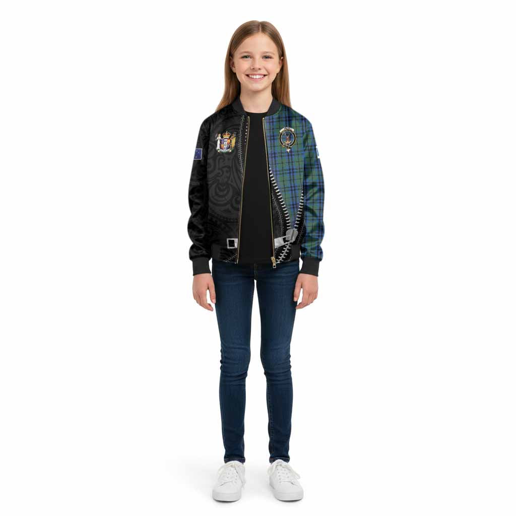 Keith Tartan Kid Bomber Jacket New Zealand Pattern Unique Zipper Stylized