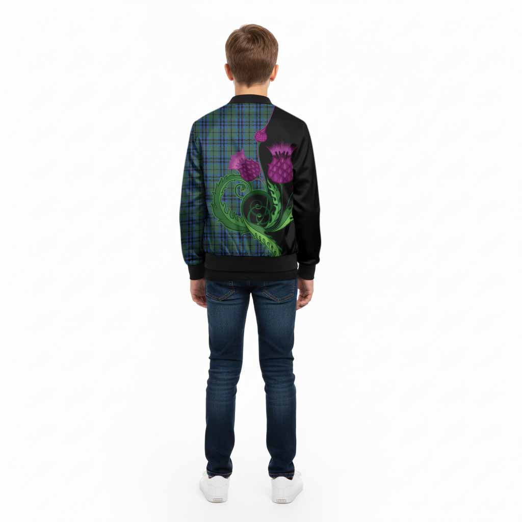 Keith Tartan Kid Bomber Jacket Traditional Scottish Thistle