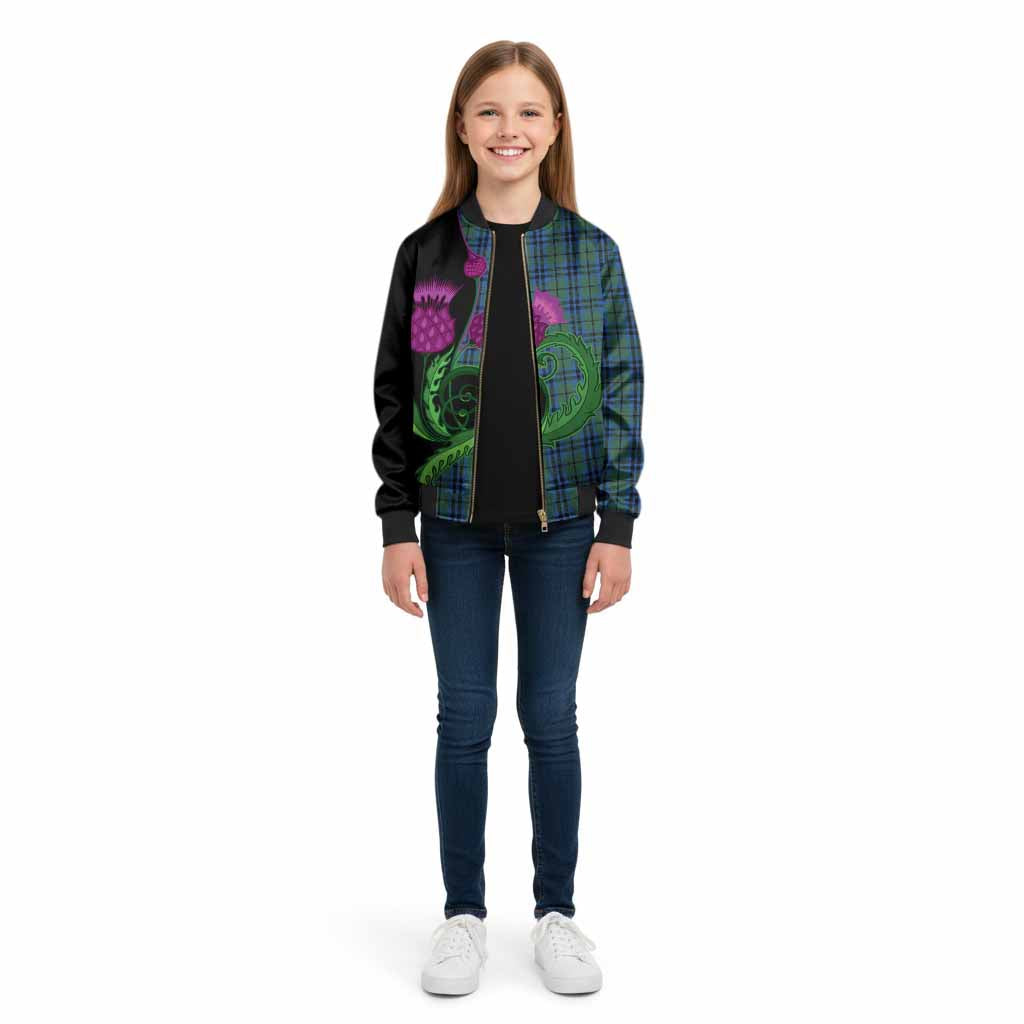 Keith Tartan Kid Bomber Jacket Traditional Scottish Thistle
