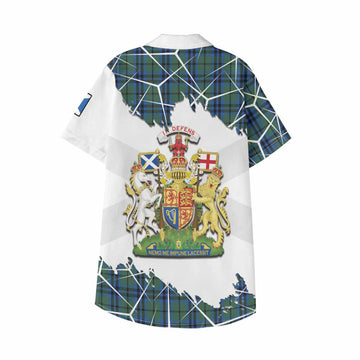 Keith Tartan Kid Hawaiian Shirt with Family Crest and Lion Rampant Grunge Style