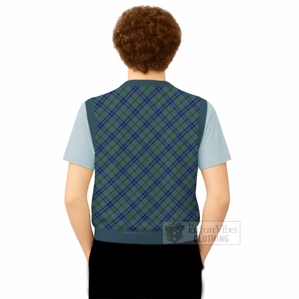 Keith Tartan  Knitted V-Neck Vest Cross Style