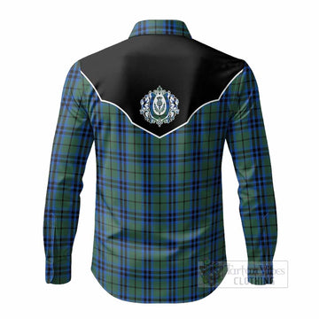 Keith Tartan Long Sleeve Button Shirts Horseshoe Ornament - Tartan Vibes Clothing