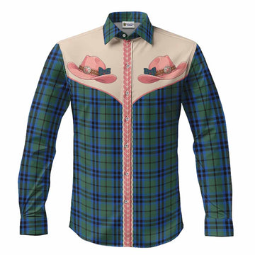 Keith Tartan Long Sleeve Button Shirts Wee Coo Cowgirl Cute Style Men's Shirt S - Tartan Vibes Clothing