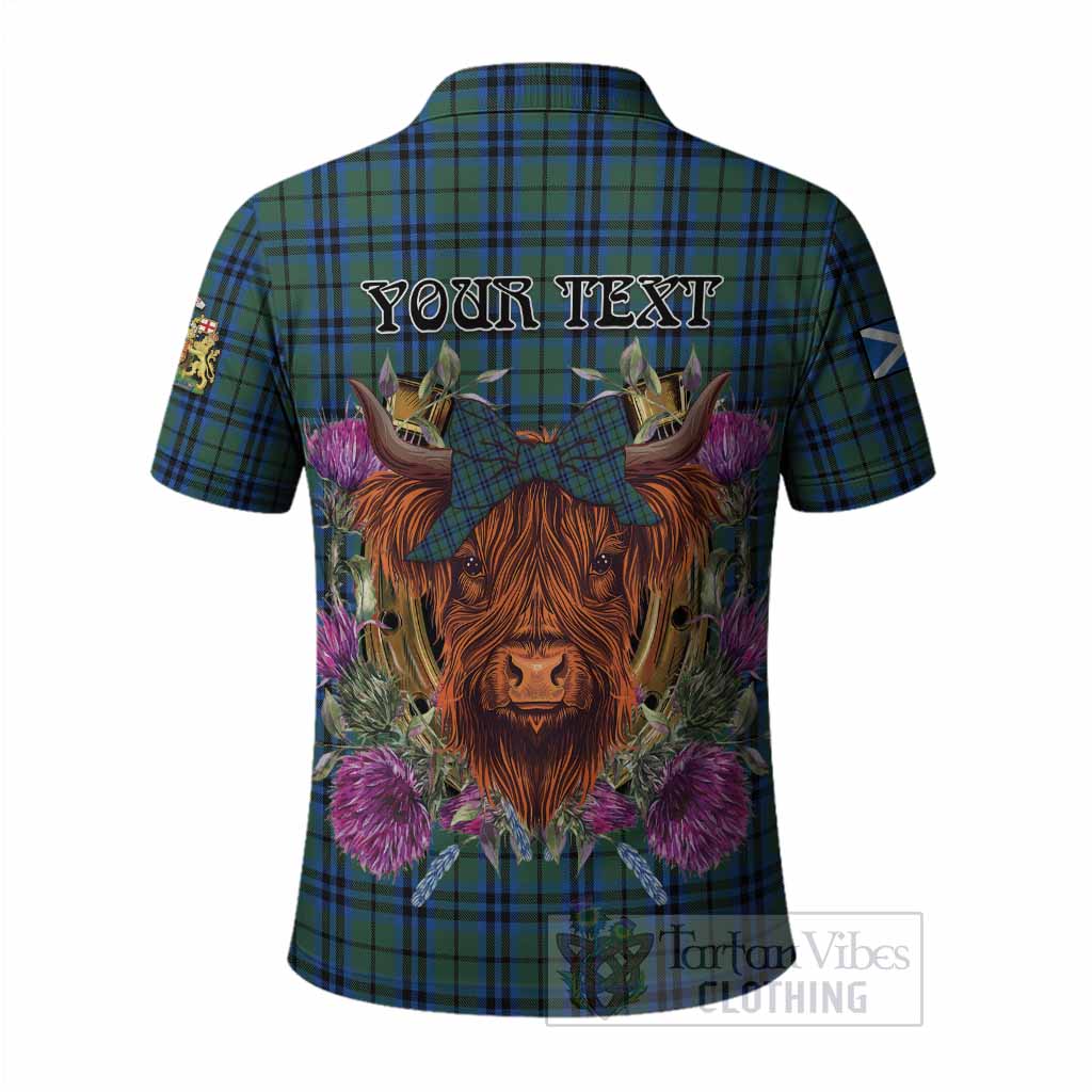 Keith Tartan Polo Shirt Scottish Thistle Heilan Coo