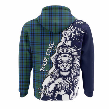 Keith Tartan Scottish Hoodie Angry Lion With Soccer Ball Style