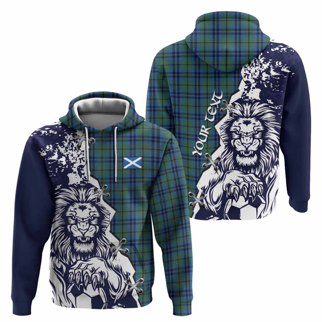 Keith Tartan Scottish Hoodie Angry Lion With Soccer Ball Style