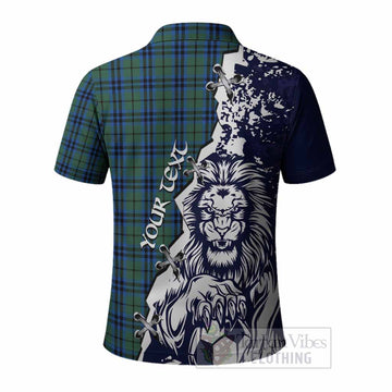 Keith Tartan Scottish Polo Shirt Angry Lion With Soccer Ball Style