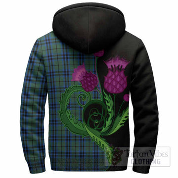 Keith Tartan Sherpa Hoodie Traditional Scottish Thistle