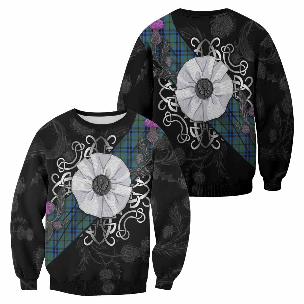 Keith Tartan Sweatshirt Jacobite White Rose - Tartan Vibes Clothing