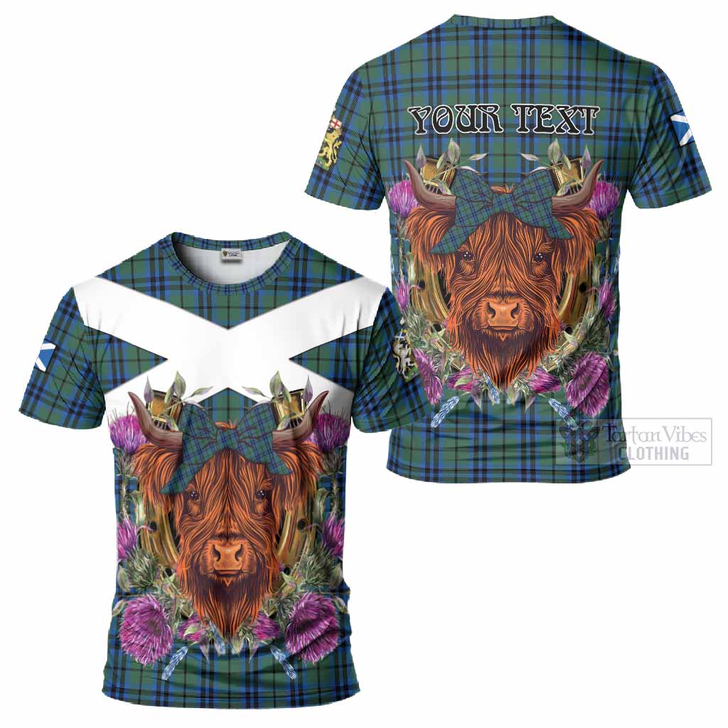 Keith Tartan T-Shirt Scottish Thistle Heilan Coo