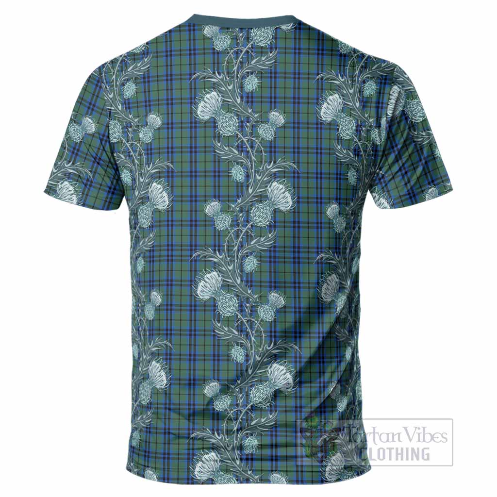 Keith Tartan T-Shirt Seamless Scottish Thistle Flowers