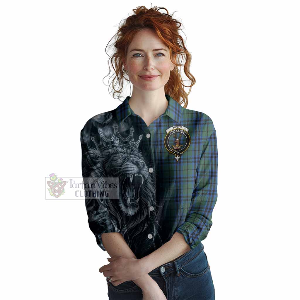 Keith Tartan Women Casual Shirt Roaring Lion Heritage