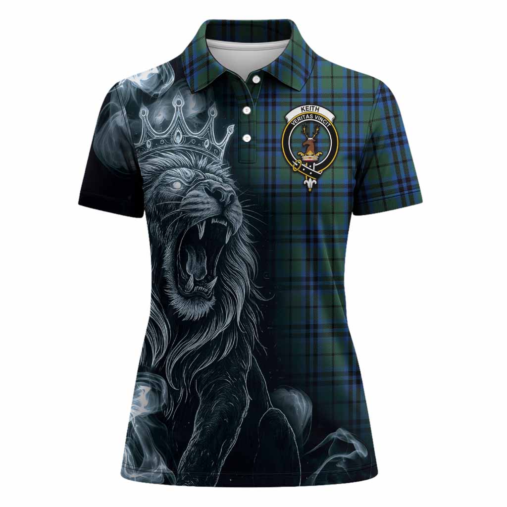 Keith Tartan Women Polo Shirt Roaring Lion Heritage