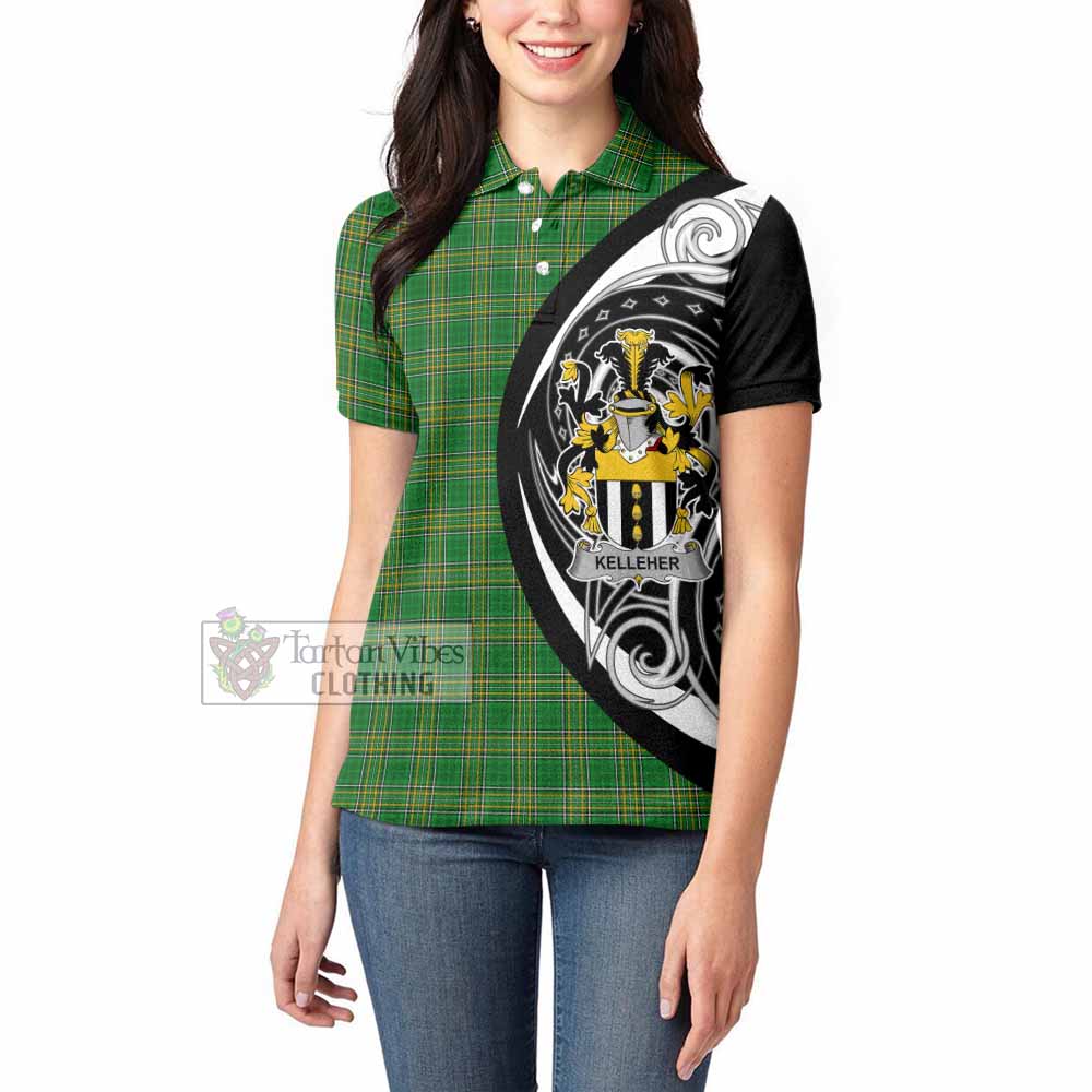 Kelleher Irish Clan Women's Polo Shirt Celtic Circle Style - Tartan Vibes Clothing