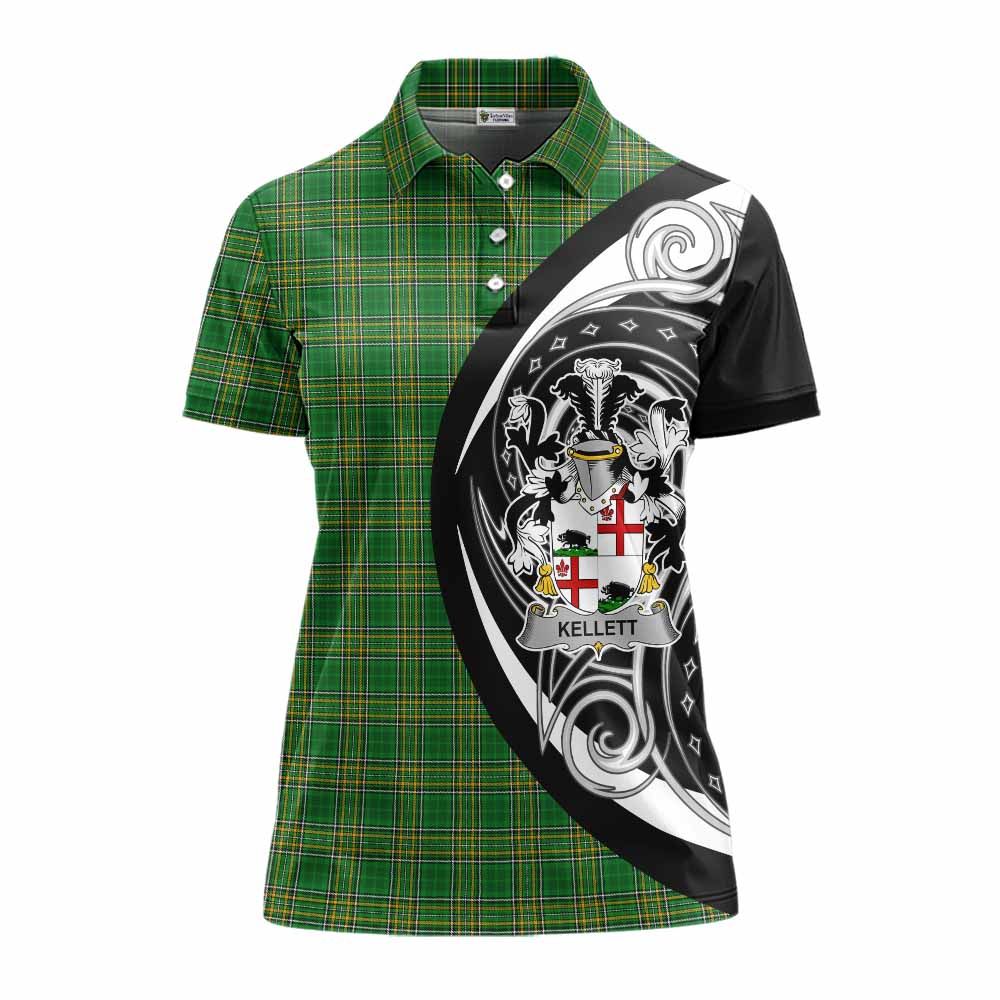Tartan Vibes Clothing Kellett Irish Clan Women's Polo Shirt Celtic Circle Style