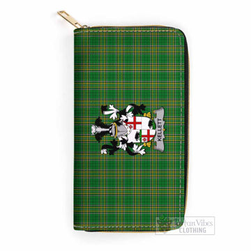 Kellett Irish Clan Tartan Women's Leather Wallet with Coat of Arms
