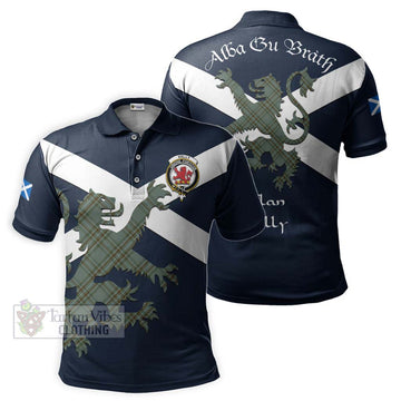Tartan Vibes Clothing Kelly Tartan Lion Rampant Polo Shirt – Proudly Display Your Heritage with Alba Gu Brath and Clan Name