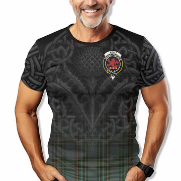 Tartan Vibes Clothing Kelly Tartan T-Shirt with Family Crest Celtic Thistle Vibes