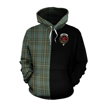 Tartan Vibes Clothing Kelly Tartan Cotton Hoodie with Family Crest and Half Of Me Style