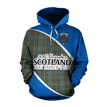 Tartan Vibes Clothing Kelly Family Crest Tartan Cotton Hoodie Celebrate Saint Andrew's Day in Style