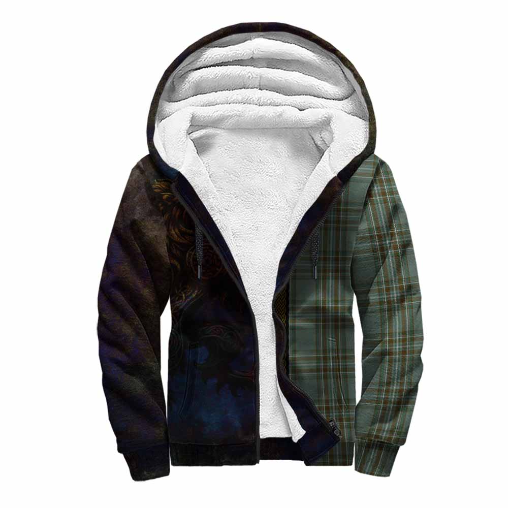 Tartan Vibes Clothing Kelly Tartan Family Crest Sherpa Hoodie Alba Gu Brath Be Brave Lion Ancient Style