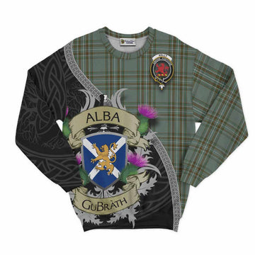 Tartan Vibes Clothing Kelly Tartan Family Crest Sweatshirt Lion Rampant Royal Thistle Shield Celtic Inspired