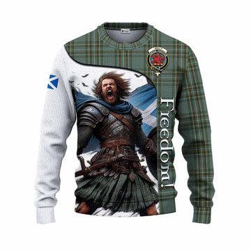 Tartan Vibes Clothing Kelly Crest Tartan Knitted Sweater Inspired by the Freedom of Scottish Warrior