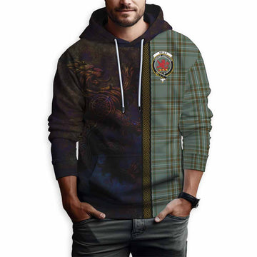 Tartan Vibes Clothing Kelly Tartan Family Crest Hoodie Alba Gu Brath Be Brave Lion Ancient Style