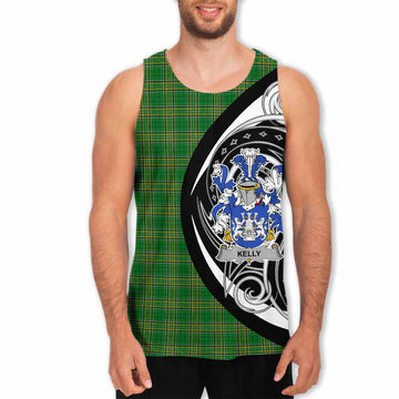 Tartan Vibes Clothing Kelly Irish Clan Men's Tank Top Celtic Circle Style