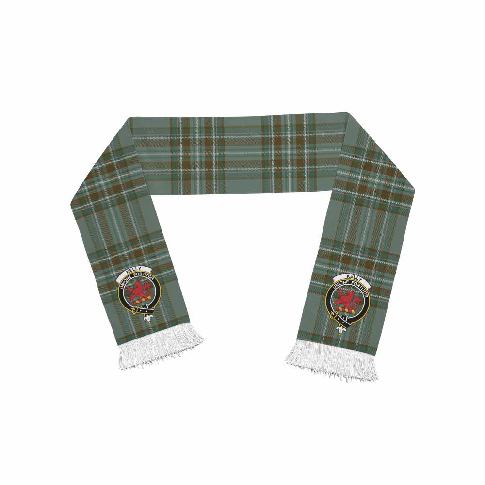 Tartan Vibes Clothing Kelly Tartan Ruffneck Scarf with Family Crest