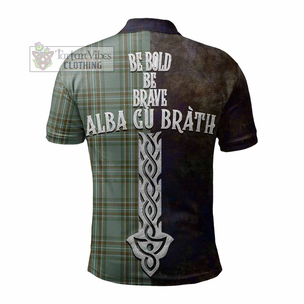 Tartan Vibes Clothing Kelly Tartan Family Crest Polo Shirt Alba Gu Brath Be Brave Lion Ancient Style