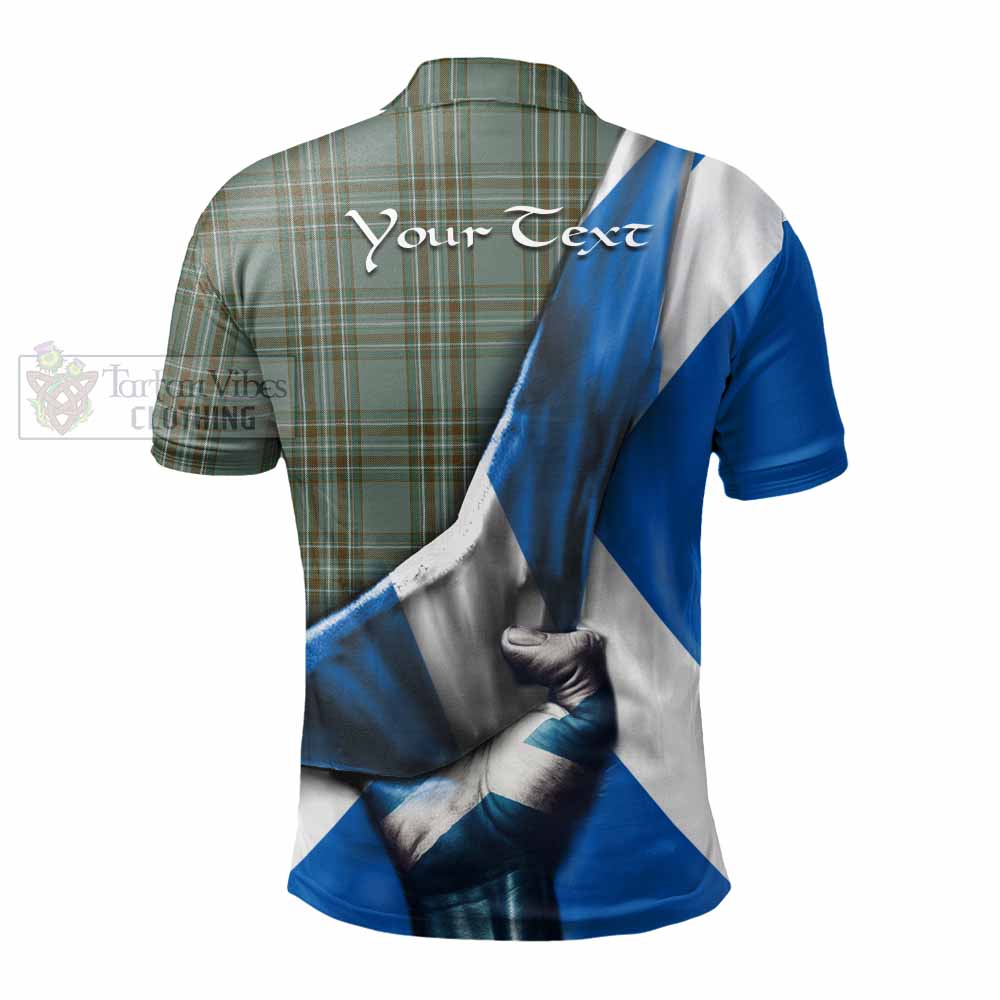 Tartan Vibes Clothing Kelly Tartan Polo Shirt with Family Crest Scotland Patriotic Style