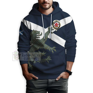 Tartan Vibes Clothing Kelly Tartan Lion Rampant Hoodie – Proudly Display Your Heritage with Alba Gu Brath and Clan Name