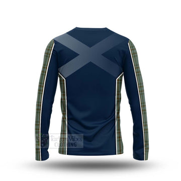 Tartan Vibes Clothing Kelly Tartan Long Sleeve T-Shirt with Family Crest and Scottish Thistle Vibes Sport Style